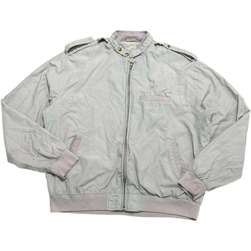 Sony  Vintage 80’s Embroidered Flight Promo Windbreaker Jacket